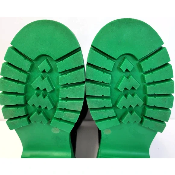 Liliana Combat Boots Womens Size 10 Black Green Lace Up Chunky Platform Grunge - Picture 15 of 16